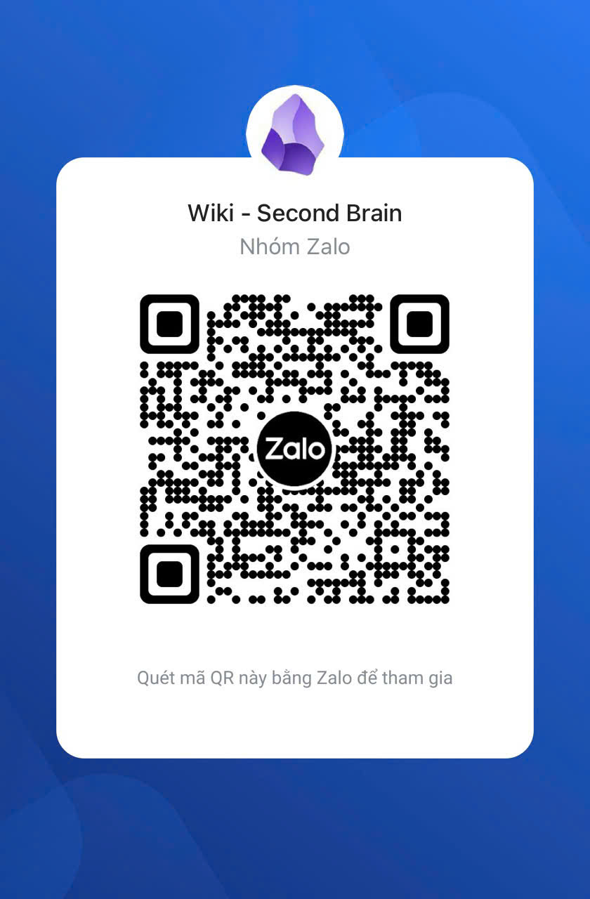 Mã QR vào nhóm Zalo khóa Second Brain